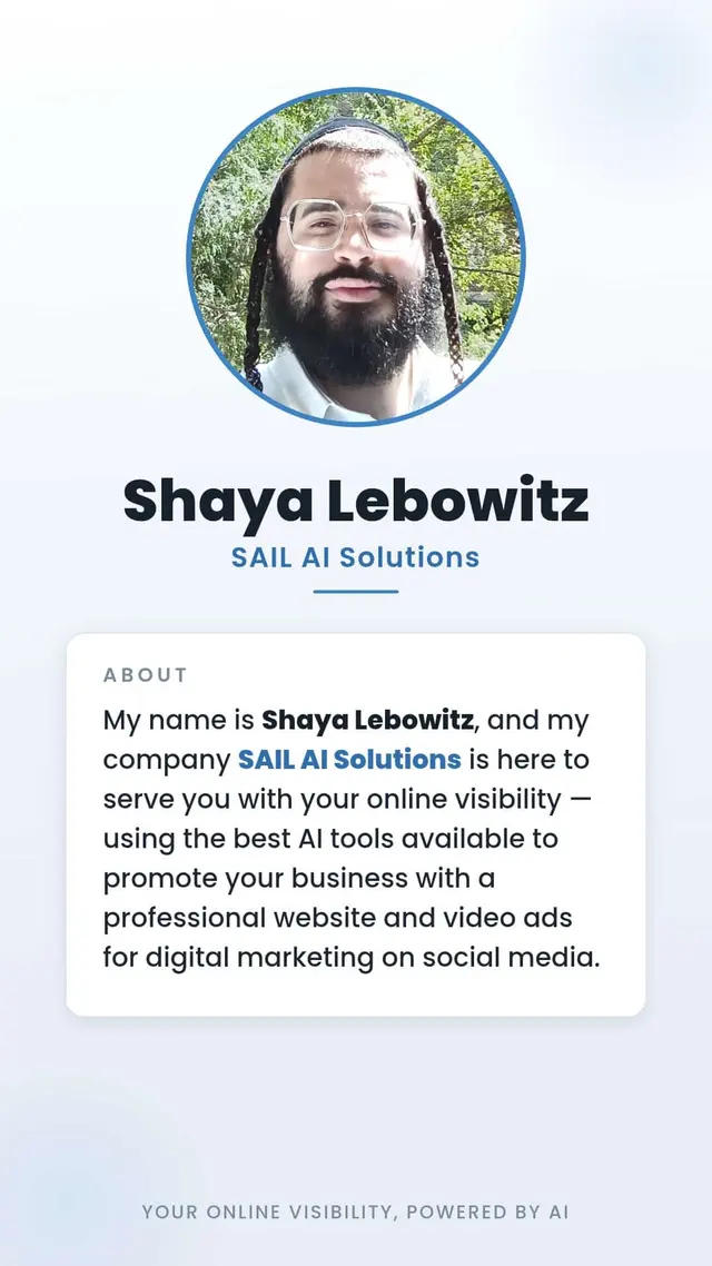 About Shaya Lebowitz — SAIL Digital Media status post
